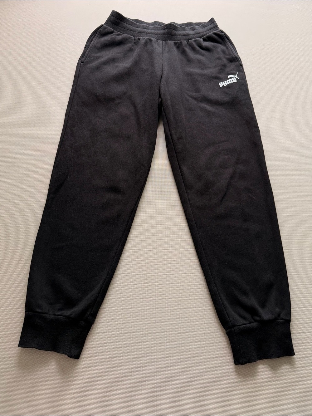 Puma Men’s Black Logo Jogger Sweatpants